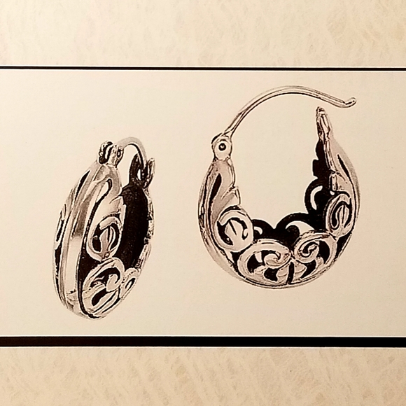 Silpada Sterling Silver Filigree Earrings - Picture 6 of 11